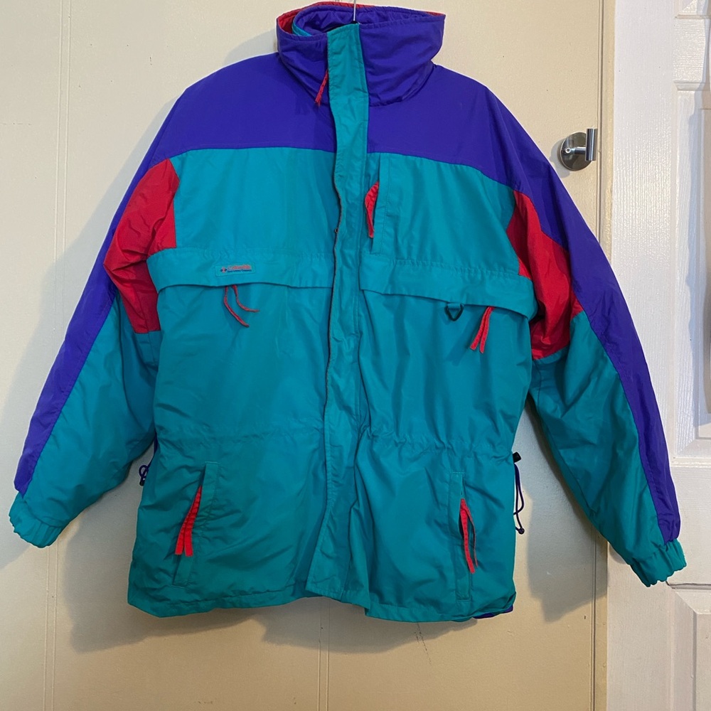 Columbia Vintage Radial Sleeve Gizzmo Retro Ski Snow Jacket